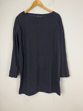 Marimekko X Uniqlo Navy Patterned Long Sleeve Tunic